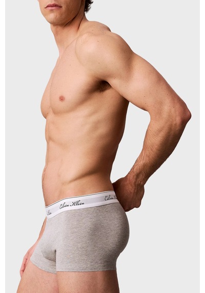 Calvin Klein Pamuklu Logolu 3 Pack Boxer Lv00nb46074kj Erkek Boxer Lv00nb4607 4kj Siyah-gri-lacivert