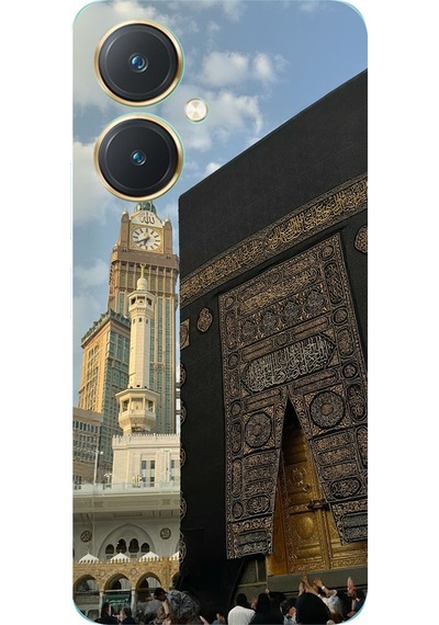 Vivo Y27 Uyumlu Manevi Huzur Kabe Kapısı Umre Baskılı Silikon Kılıf Renkli