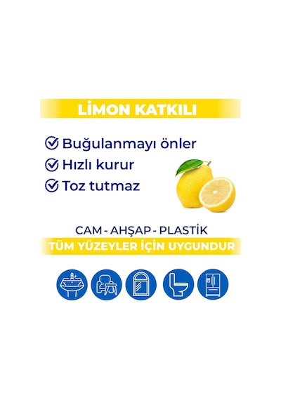 Bingo Limon Kokulu Pratik Yüzey Temizlik Havlusu 3 x 96'lı