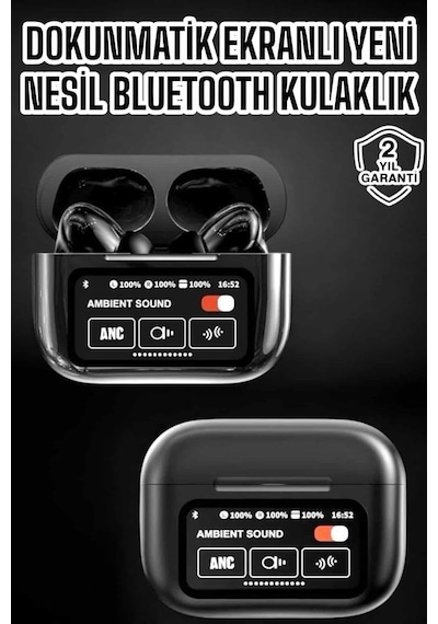 Bluetooth - 640 - Kulaklık Kablosuz Ekranlı Anc/enc - Kmrsfres - Destekli Dokunmatik