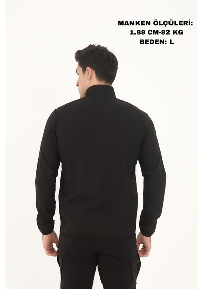 Camp Scoutland Camp255 Outdoor Tactical Su İticili Erkek Fermuarlı Taktik Sweatshirt Siyah