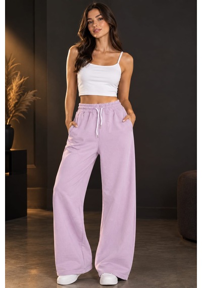 Stormwear Yüksek Bel Lastikli Cepli Oversize Pamuklu Rahat Kesim Geniş Paça Eşofman Altı Pudra - Pembe Stormwear Yüksek Bel Lastikli Cepli Oversize Pamuklu Rahat Kesim Geniş Paça Eşofman Altı Pudra - Pembe