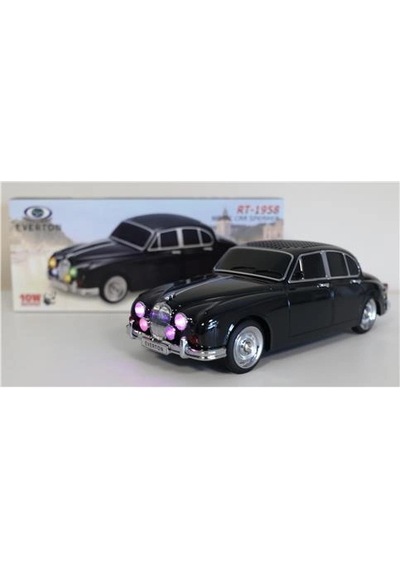 Everton Rt-1958 Siyah Arabalı Bluetooth Fm-usb-tf-aux Şarjlı Nostaljik Radyo Kdo