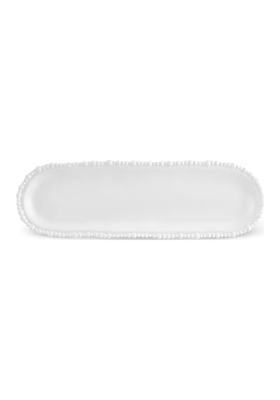 Karaca Perla Melamin Kayık Tabak 44 cm Beyaz
