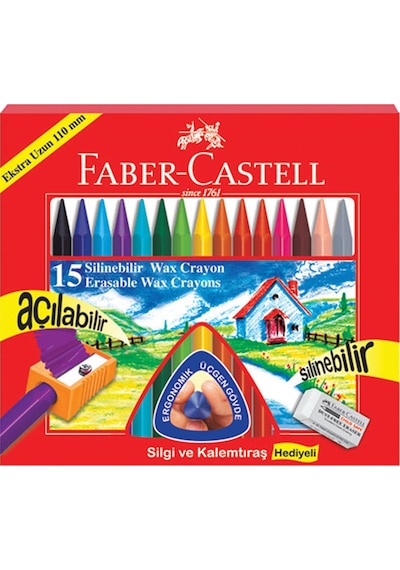 Faber-castell Mum Boya Silinebilir 15 Renk 5281 122715 Çok Renkli