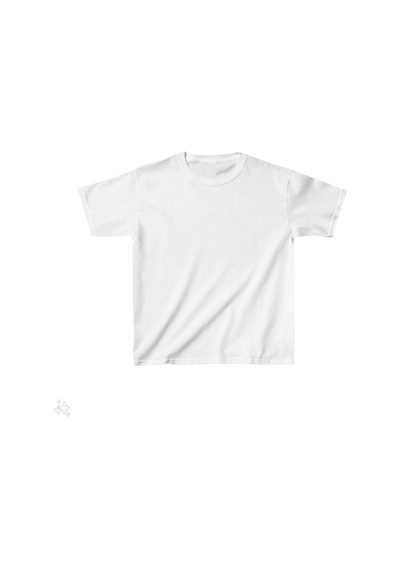 Çocuk Unisex Basic T-shirt - Beyaz Çok Renkli