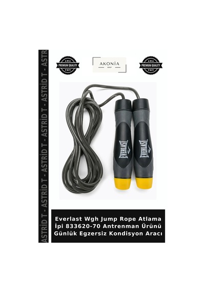Everlast Wgh Jump Rope Atlama İpi 833620-70 Antrenman Ürünü Günlük Egzersiz Kondisyon Aracı Çok Renkli