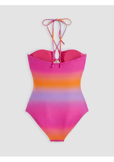 Lcw Dream Pembe Batik Desenli Kadın Çıkarılabilir Pedli Mayo