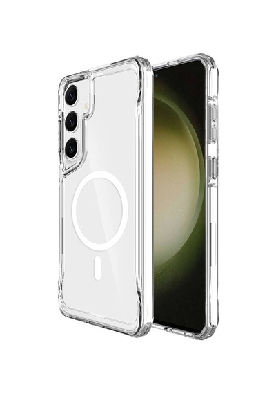 Galaxy S24 Plus Uyumlu Kılıf Zore Magsafe Şarj Özellikli T-max Magsafe Kapak-renksiz Renksiz