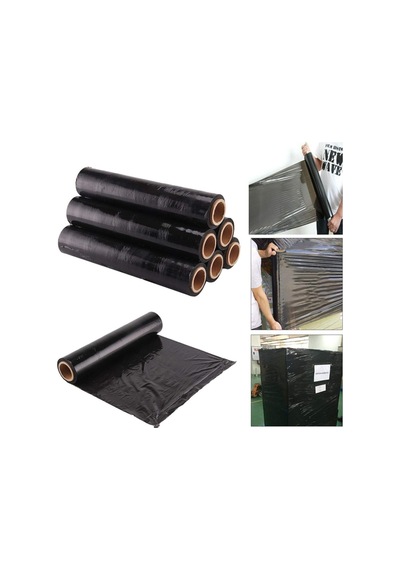 50 Cm Siyah Renkli Palet Streç Film - 50 Cm X 20 Mikron 1 Kg - 1 Adet - Kalite Garantili 30 X 30 X 4