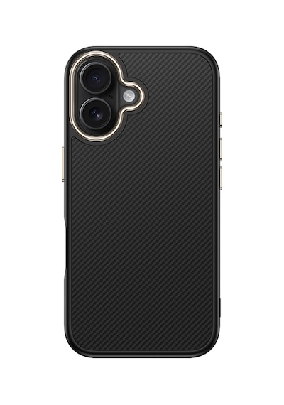 Nourthkiingdom Apple Uyumlu iPhone 16 Plus Kılıf M-safe Şarj Özellikli Karbon Fiber Görünümlü Nrtk Antina Kapak - Siyah Siyah