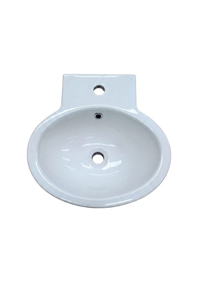 Bataryalı Elips Lavabo 43 42 Cm Beyaz