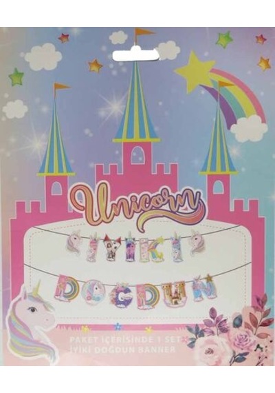 Flama Unicorn Şeklinde Iyiki Doğdun 1 Adet