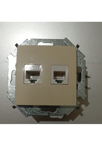 Simon 15 Renkli Cat6 Cat3 Data Prizi Çerçevesiz