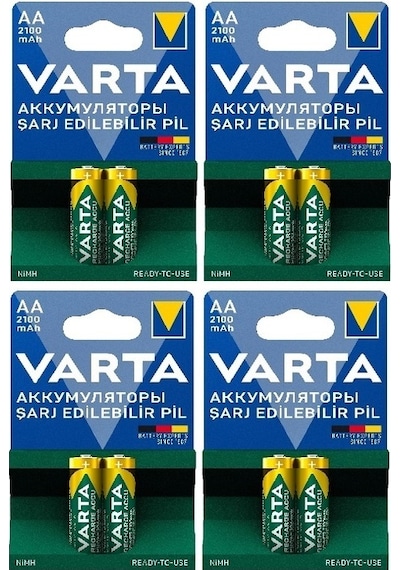 Varta 56706 2100 mAh AA Ni-MH Şarj Edilebilir Kalem Pil 4 x 2'li