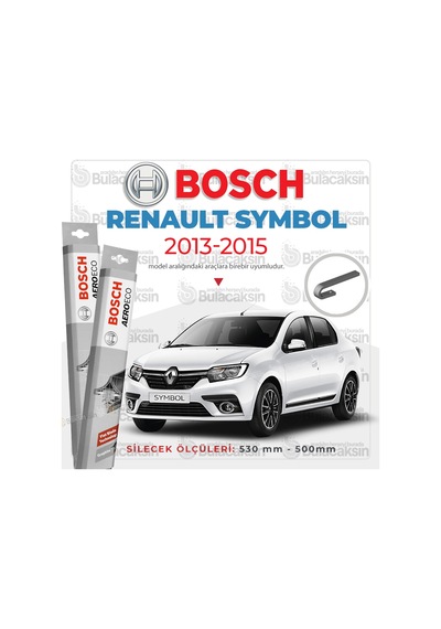 Renault Symbol Muz Silecek Takımı 2013-2015 Bosch Aeroeco