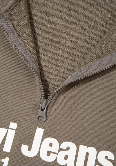 Mavi - Yarı Fermuarlı Haki Sweatshirt 6s10142-86961 Yeşil