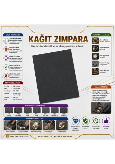 Zımpara Kağıt Zımpara Fırça & Yüzey İşleme Metalik - 280 Kum