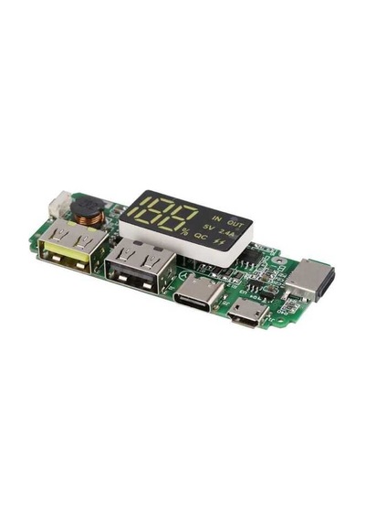Çift USB 5V 2.4A Ledli Micro Type-C Powerbank Modülü
