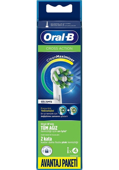 Oral-b Şarjlı Diş Fırçası Yedek Başlığı Cross Actıon 4'lü