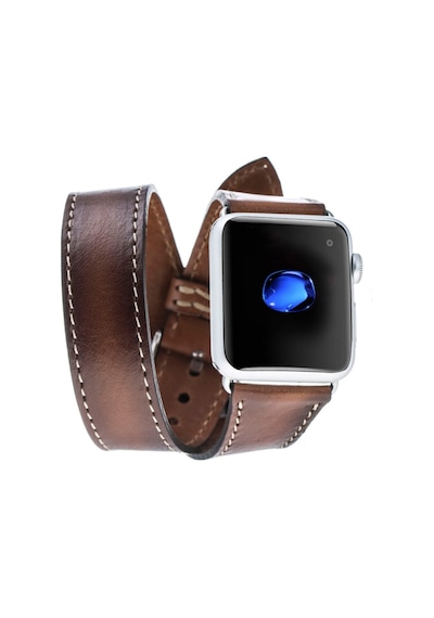 Bouletta Apple Uyumlu  Watch Deri Kordon 42-44-45 MM Çift Tur Taba