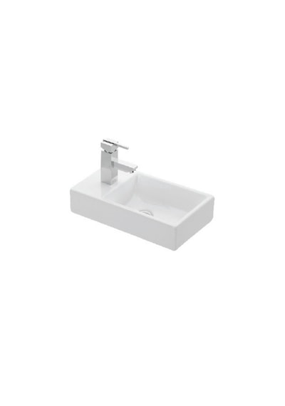 Lapino Minos 40 Cm Mobilya Uyumlu Lavabo Soldan Batarya Delikli Beyaz
