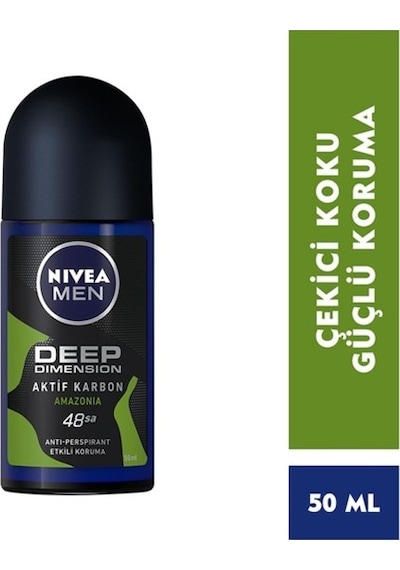 Nıvea Men Deep Roll-on Deodorant 50ml - Amazonia