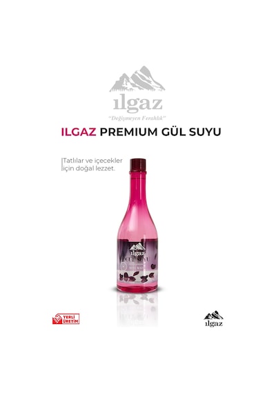 Ilgaz Doğal Gıdaya Eklenebilir ve İçilebilir Gül Suyu 400 ML