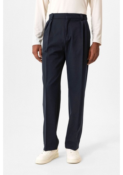 Antioch Yüksek Bel Pileli Relaxed Fit Baggy Erkek Pantolon Lacivert