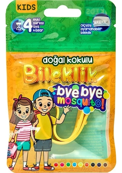 Bye Bye Mosquito Doğal Kokulu Çocuk Sinek Kovucu Bileklik