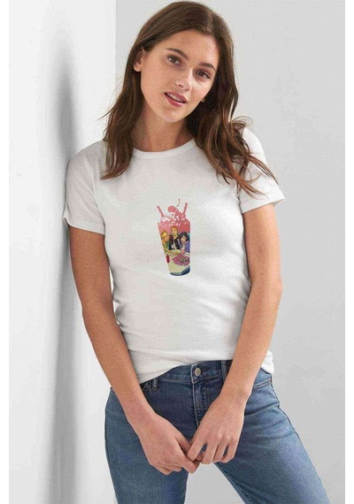 Riverdale Milkshake Kadın Beyaz Tshirt