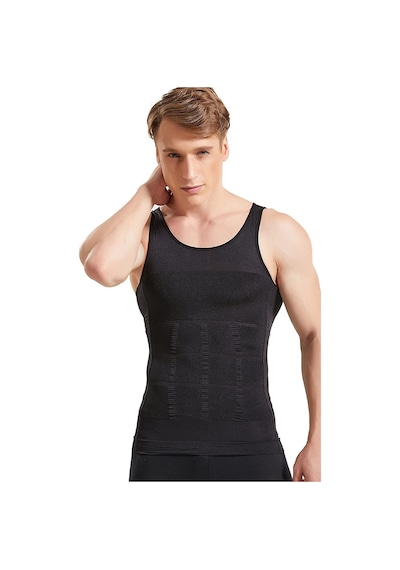 Young Fit Göbek Sıkılaştırıcı Erkek Siyah Korse Atlet Siyah