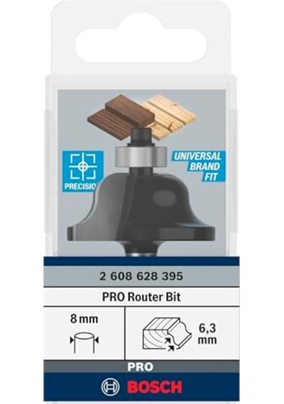 2 608 Aksesuarı 628 395 Profil Freze B 8 Mm, R1 6,3 Mm, B 12,7 Mm, L 17,4 Mm, G 61 Mm