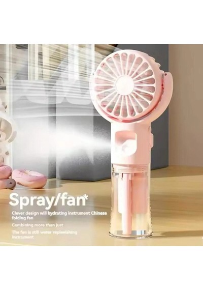 El Tipi Sulu Buharlı Fan Şarjlı Vantilatör Mini Masaüstü El Fan Taşınabilir 3 Kademeli Usb Pervane