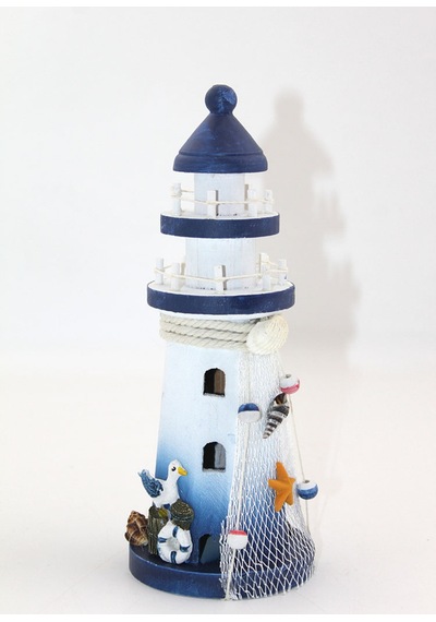 4 Adet Ahşap Marin Deniz Feneri Ahşap Deniz Figürü, Marin Dekor, Masaüstü Süs, Nautical Lighthouse