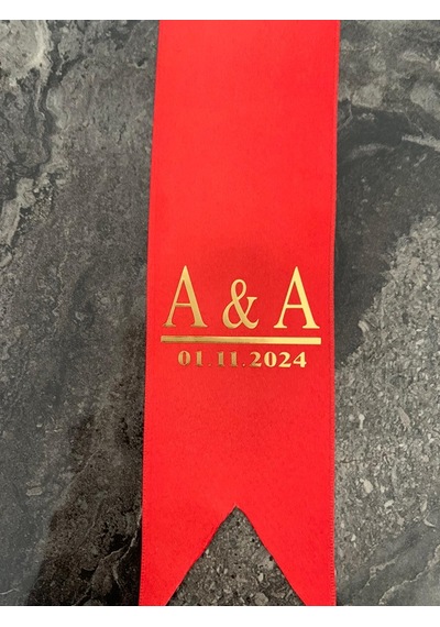 Gelin Damat Isimli Tören Takı Kurdelesi 2 Adet B-9