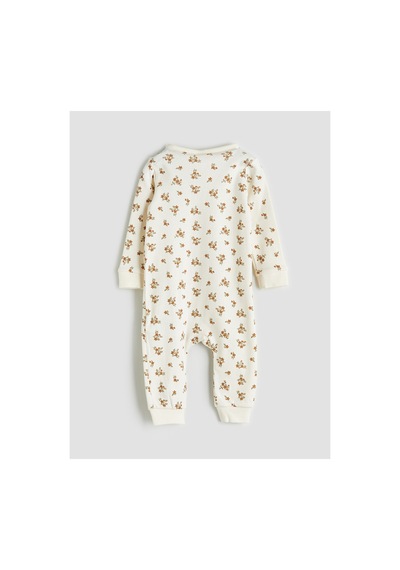 Alıta Cıty Farkıyla Lcw Baby Ekru Oval Yaka Çiçekli Kız Bebek Tulum 2'li - 940159377