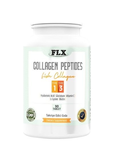 Collagen Hyaluronik Asit Biotin Vitamin C Tip 1-3 Balık Kollajen 90 Tablet