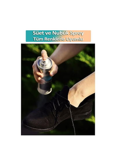 Silver Süet ve Nubuk Yenileyici Sprey Boya Su İtici Etkili Natural 200ML Beyaz