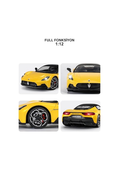 Uzaktan Kumandalı Şarjlı Işıklı Full Fonksiyon Maserati Mc20 Oyuncak Araba 27212 Beyaz Beyaz