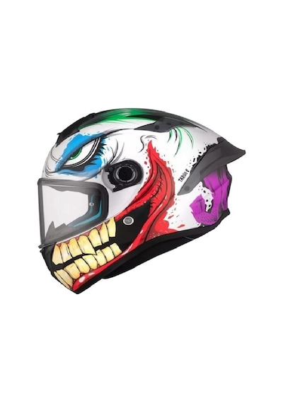 Mt Helmets Targo S Joke A5 Motosiklet Kaskı Beyaz S-