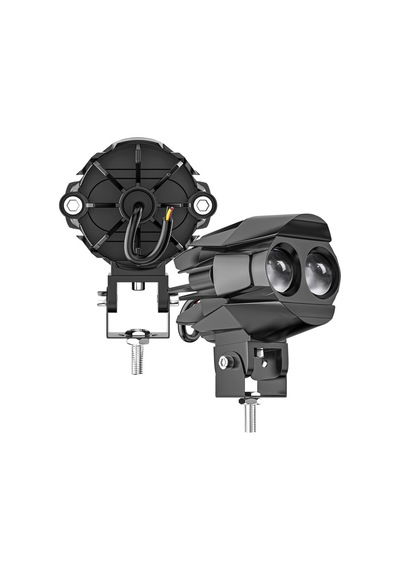 Motosiklet Çift Göz Led Lazer Sis Farı Delici Beyaz Sarı Çift Renk 12-80 Volt 2 Adet