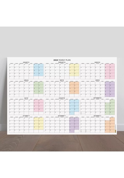 2026 Yıllık Planlayıcı Duvar Takvimi, 2026 Planlayıcı Takvim, 2026 Year Planner