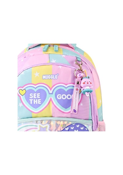 Muggle 3 Bölmeli Good Be Kind Okul Sırt Çantası Pembe-yeşil Mu-5735 Pembe - Yeşil