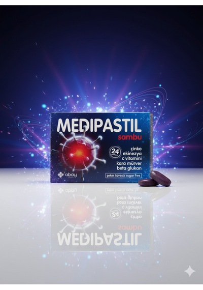 Medipastil Sambu Kara Mürver Ekinezya C Vitamini Çinko Pastili 24 Adet