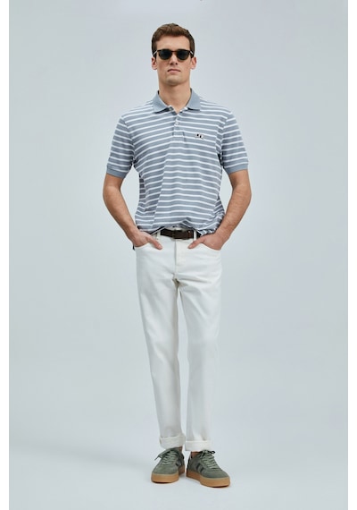 Lufian Erkek Polo Yaka T Shirt 111040227 Gri Gri