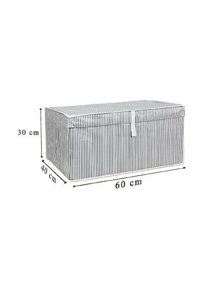 Çok Amaçlı Kapaklı Hurç Saklama Kutusu Organizer Mega 60 X 40 X 30 Cm Gri Gri