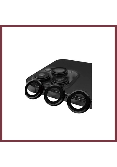 Storeşahin Apple İphone 15 Pro Max Uyumlu Raze Metal Kamera Lens - Siyah Shn0720 Siyah-