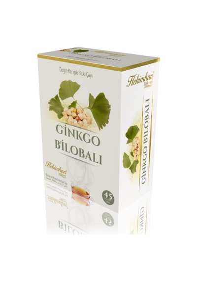 Hekimhan Bitkisel Ginkgo Bilobalı Doğal Karışık Bitki Çayı Süzen Poşet 2'li 45 x 2 G