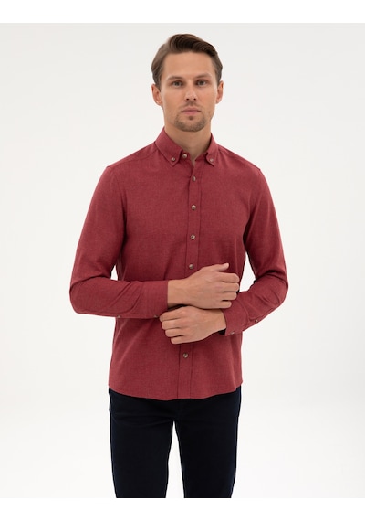 Pierre Cardin Erkek Bordo Gömlek Desenli 50316751-vr014 Bordo